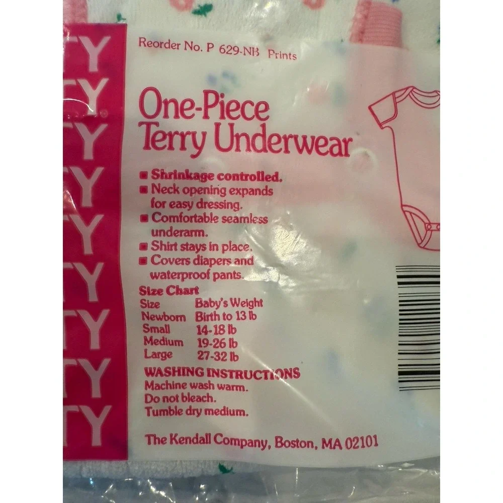 Curity 1980s One Piece Underwear Infant Newborn Shirt &‎ Diaper Cover All In One